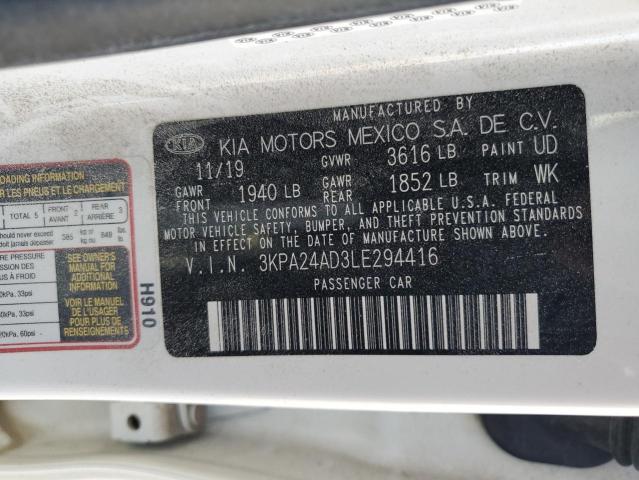 3KPA24AD3LE294416 KIA RIO LX