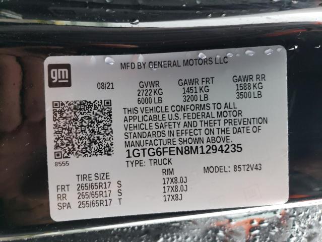 2021 GMC CANYON AT4 1GTG6FEN8M1294235