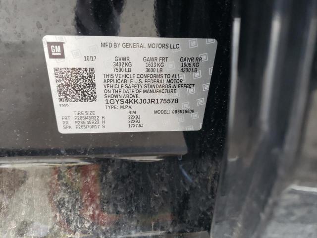 1GYS4KKJ0JR175578 Cadillac Escalade Esv Platinum