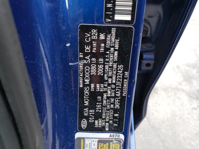 3KPFL4A71JE232426 KIA FORTE LX
