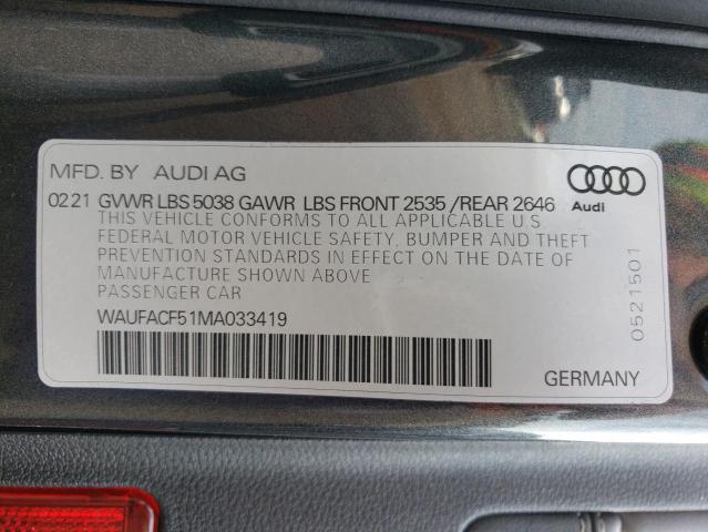 WAUFACF51MA033419 Audi A5 PREMIUM 12