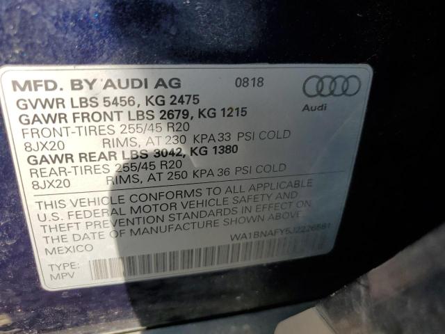 WA1BNAFY5J2226581 2018 AUDI Q5, photo no. 13