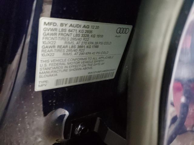2021 AUDI Q8 PREMIUM - WA1EVAF14MD020421