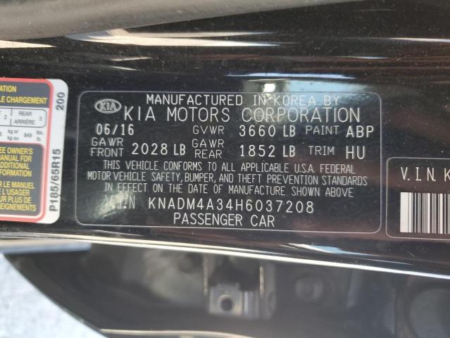 KNADM4A34H6037208 KIA RIO LX