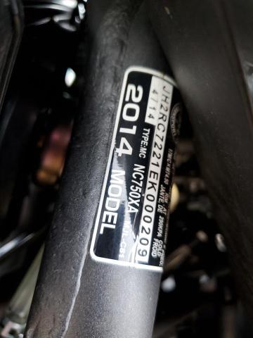 2014 HONDA NC750 X JH2RC7221EK000209