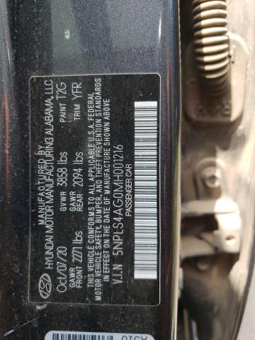 5NPLS4AG0MH001216 Hyundai ELANTRA SEL