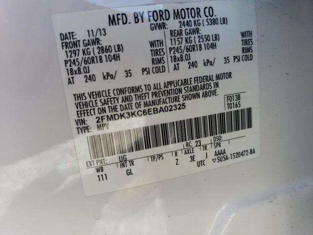 2FMDK3KC6EBA02325 Ford Edge Limited