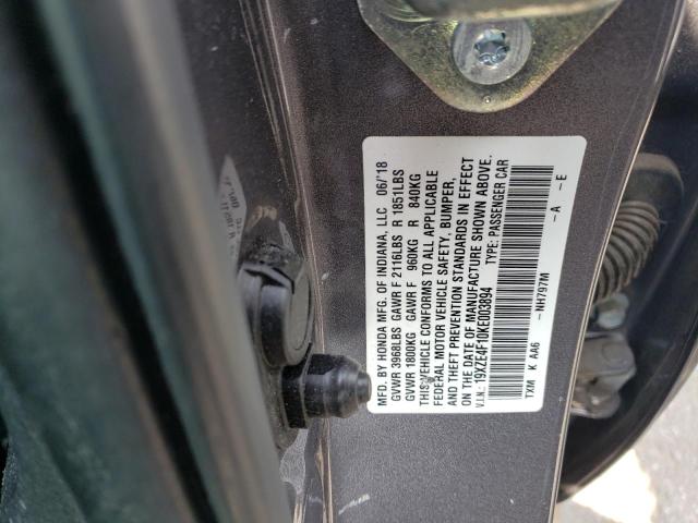 2019 HONDA INSIGHT LX 19XZE4F10KE003894