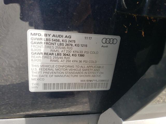 WA1BNAFY5J2099332 2018 AUDI Q5, photo no. 12