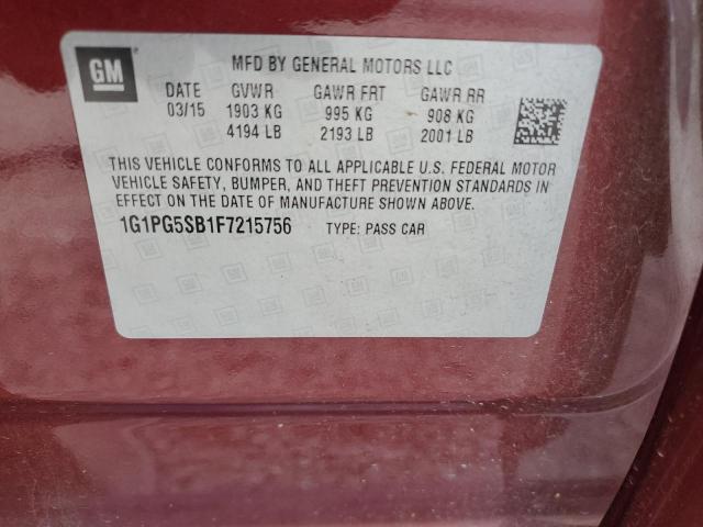 2015 CHEVROLET CRUZE LTZ - 1G1PG5SB1F7215756