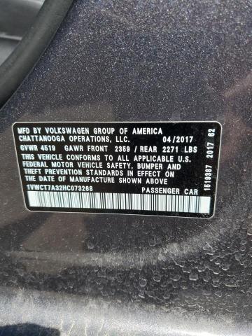 2017 VOLKSWAGEN PASSAT SEL - 1VWCT7A32HC073268