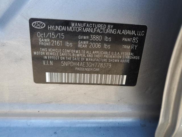 VIN 5NPDH4AE3GH778379 2016 Hyundai Elantra, SE no.12