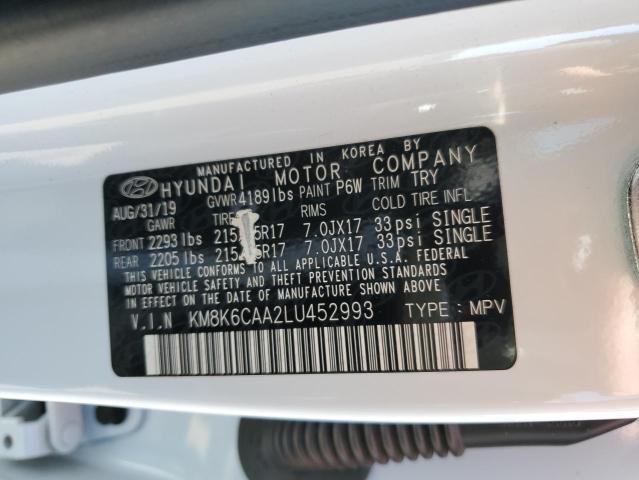 2020 HYUNDAI KONA SEL P KM8K6CAA2LU452993  66530124