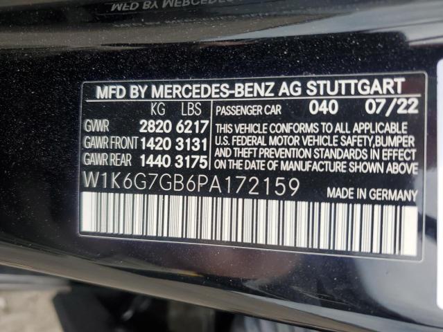 VIN W1K6G7GB6PA172159 2023 Mercedes-Benz S-Class, 5... no.12