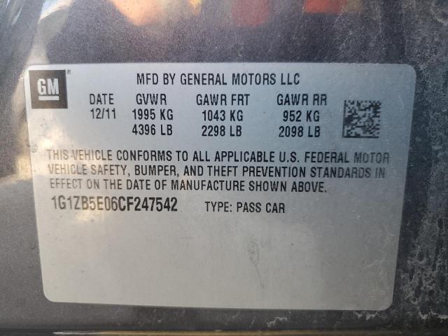 2012 CHEVROLET MALIBU LS 1G1ZB5E06CF247542  67270964