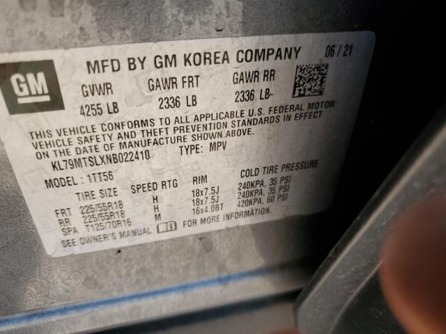 2022 CHEVROLET TRAILBLAZE - KL79MTSLXNB022410