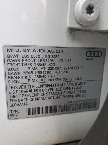 VIN WA1LAAF75HD011272 2017 Audi Q7, Premium Plus no.13