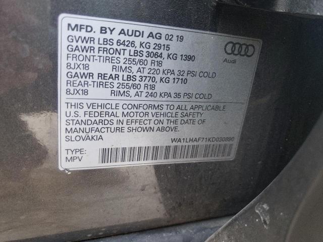 VIN WA1LHAF71KD030890 2019 Audi Q7, Premium Plus no.13