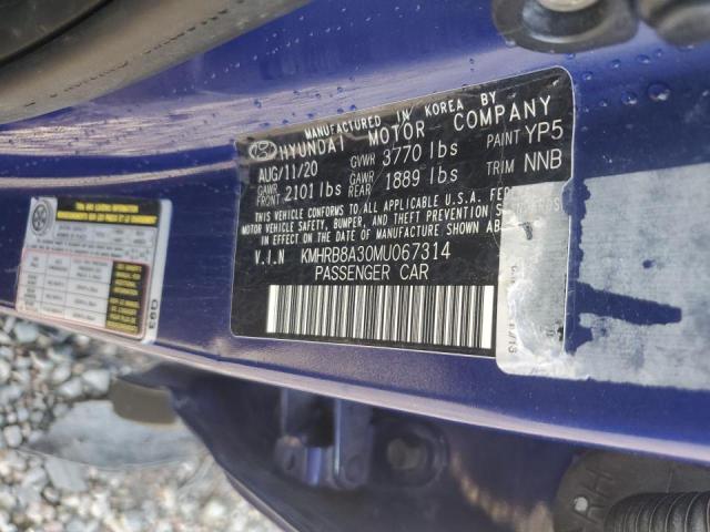 2021 HYUNDAI VENUE SE - KMHRB8A30MU067314