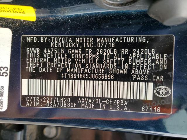 VIN 4T1B61HK5JU656896 2018 Toyota Camry, Xse no.12