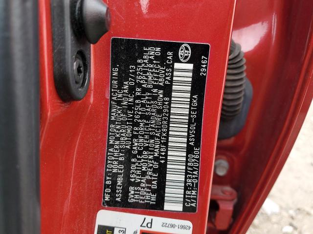 VIN 4T4BF1FK8DR329048 2013 Toyota Camry, L no.12