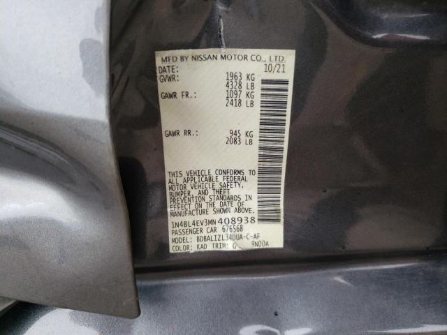 2021 NISSAN ALTIMA SL - 1N4BL4EV3MN408938