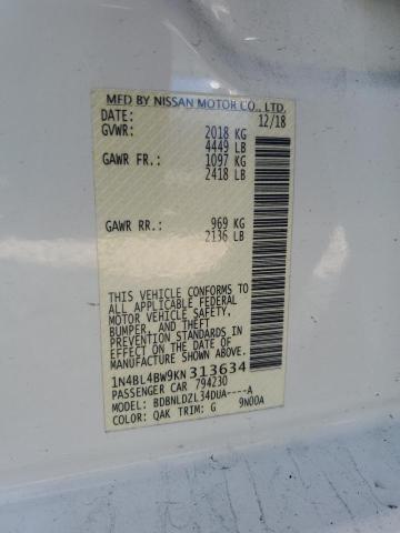 2019 NISSAN ALTIMA S - 1N4BL4BW9KN313634