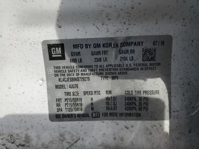 VIN KL4CJESB9KB729279 2019 Buick Encore, Preferred no.13