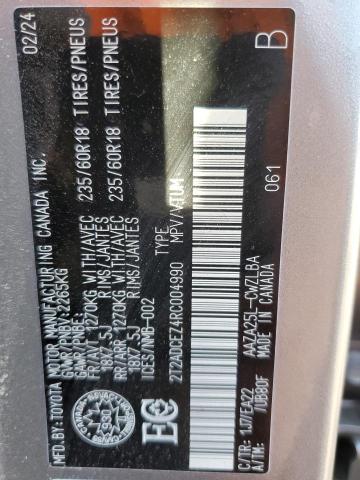 2024 LEXUS NX 250 BAS 2T2ADCEZ4RC004990