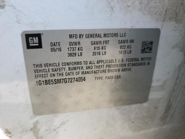 2016 CHEVROLET CRUZE LT - 1G1BE5SM7G7274054