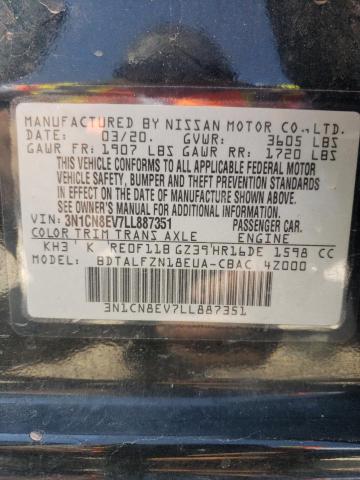 2020 NISSAN VERSA SV - 3N1CN8EV7LL887351