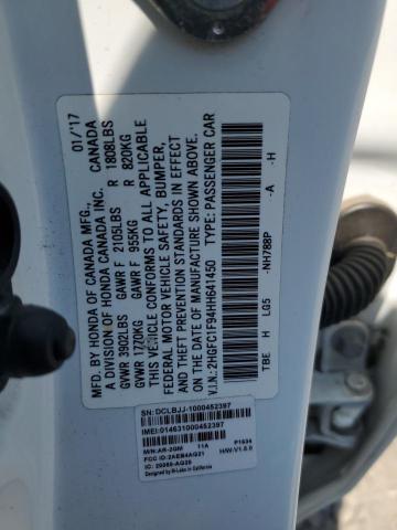 2017 HONDA CIVIC TOUR - 2HGFC1F94HH641450