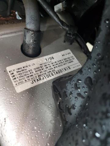 2007 YAMAHA YZF600 R JYARJ10E87A001919