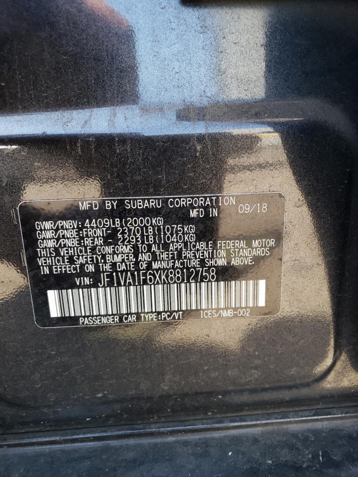 Lot #2974686289 2019 SUBARU WRX PREMIU