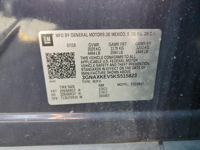 2019 CHEVROLET EQUINOX LT - 3GNAXKEV5KS515823