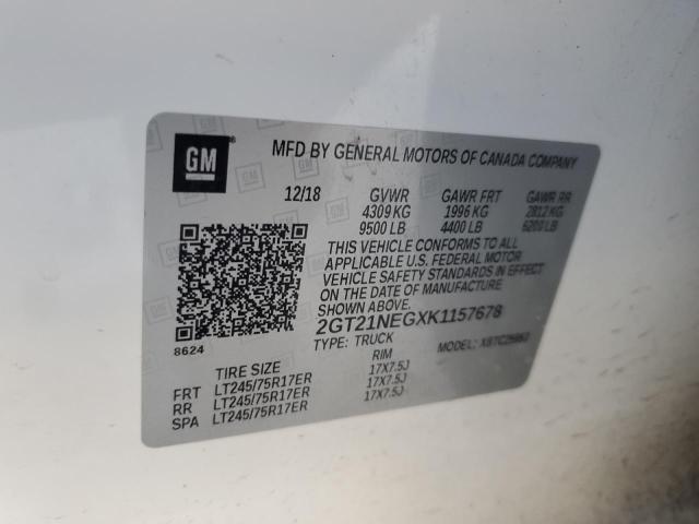 2019 GMC SIERRA C25 2GT21NEGXK1157678