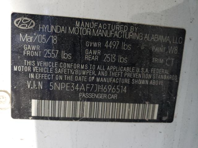 VIN 5NPE34AF7JH696514 2018 HYUNDAI SONATA no.13