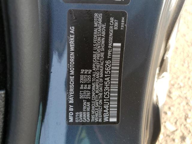 VIN WBA4U1C53H5A15626 2017 BMW 4 Series, 440XI no.12