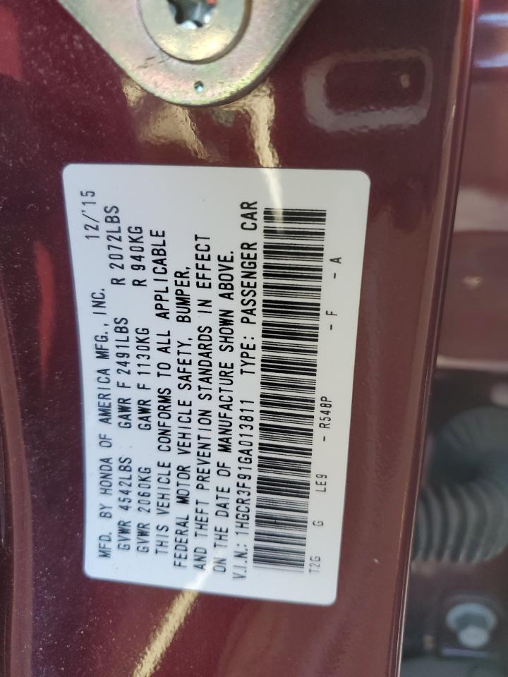 Lot #2976519582 2016 HONDA ACCORD TOU