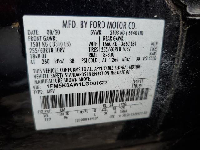 2020 FORD EXPLORER P 1FM5K8AW1LGD01627  66086084