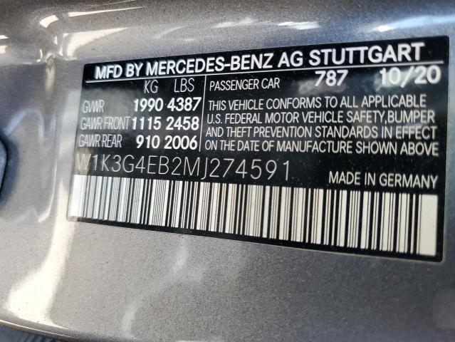 VIN W1K3G4EB2MJ274591 2021 Mercedes-Benz A-Class, 220 no.13