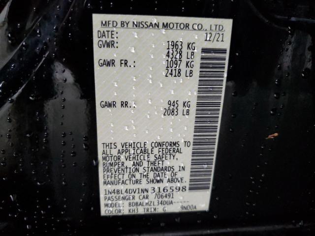 2022 NISSAN ALTIMA SV - 1N4BL4DV1NN316598