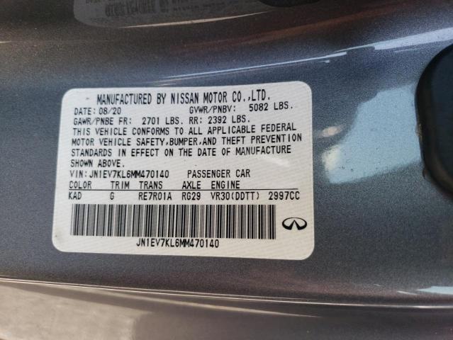 2021 INFINITI Q60 LUXE JN1EV7KL6MM470140