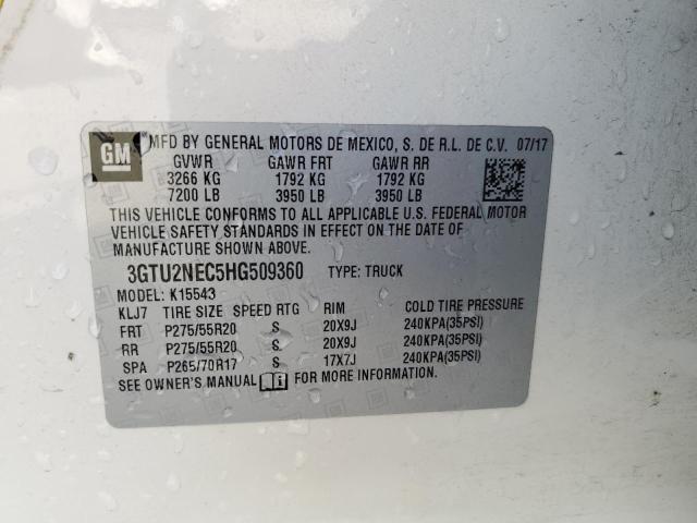 2017 GMC SIERRA K15 - 3GTU2NEC5HG509360