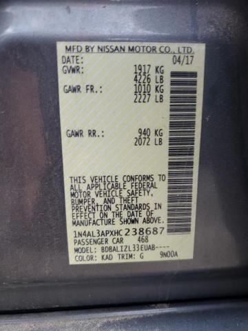 2017 NISSAN ALTIMA 2.5 - 1N4AL3APXHC238687
