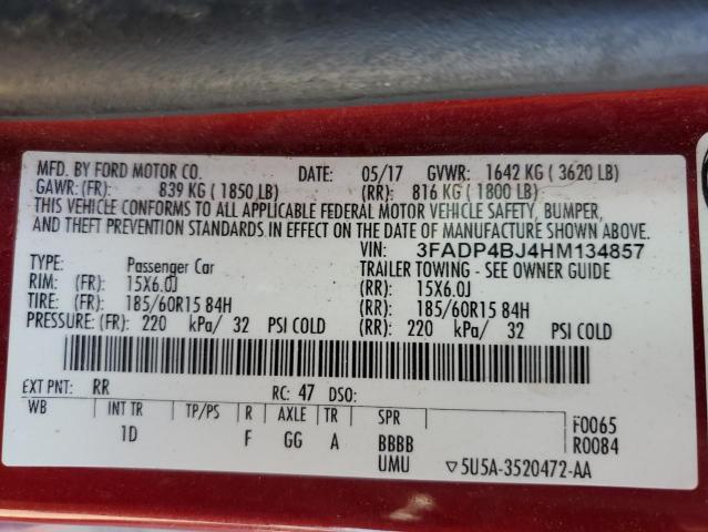 2017 FORD FIESTA SE - 3FADP4BJ4HM134857