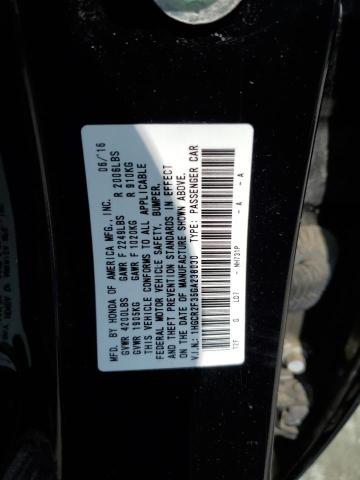 VIN 1HGCR2F35GA238030 2016 Honda Accord, LX no.12