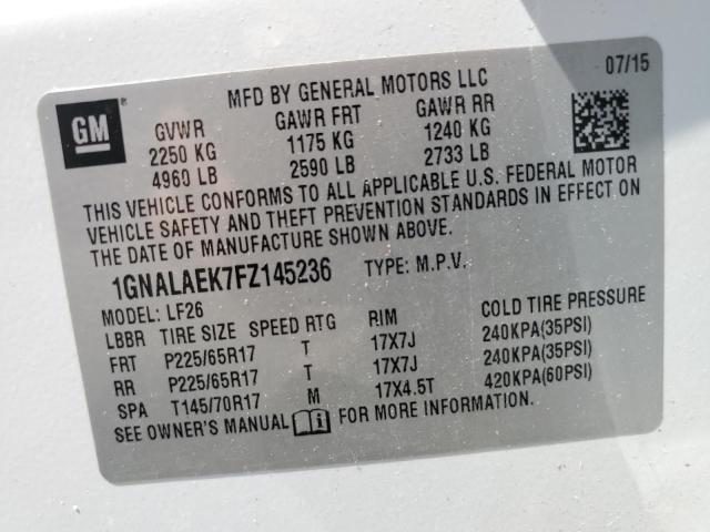 2015 CHEVROLET EQUINOX LS - 1GNALAEK7FZ145236