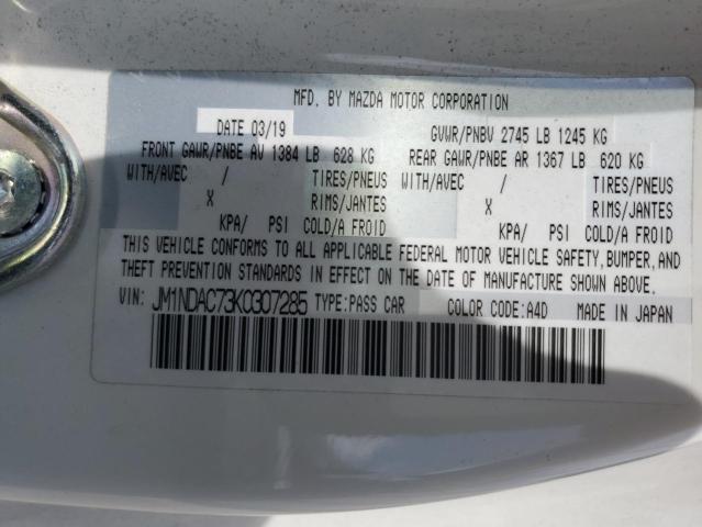 2019 MAZDA MX-5 MIATA - JM1NDAC73K0307285