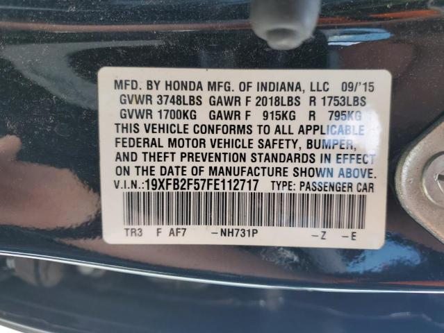 2015 HONDA CIVIC LX 19XFB2F57FE112717  68020164